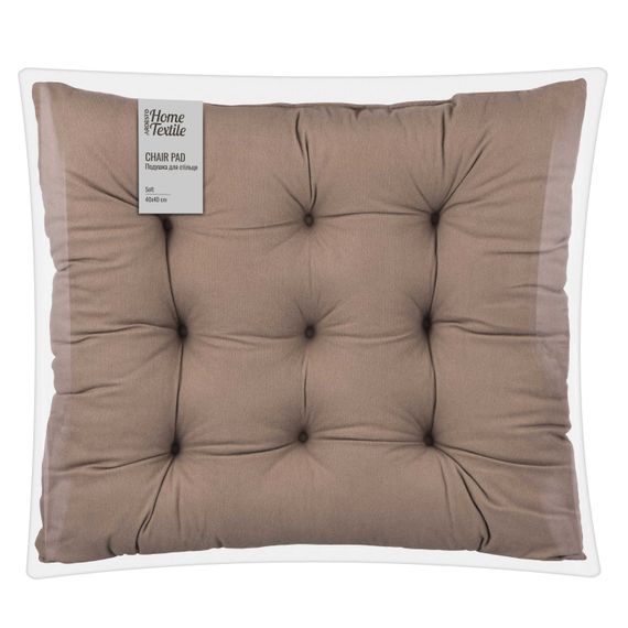 Подушка для стільця Ardesto Soft 40х40см, 100% поліестер, бежевий (ART03ST)