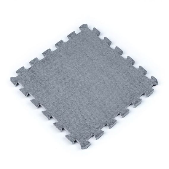 Підлога-пазл плюшевий 30х30х1см Світло-сірий (D) SW-00002080