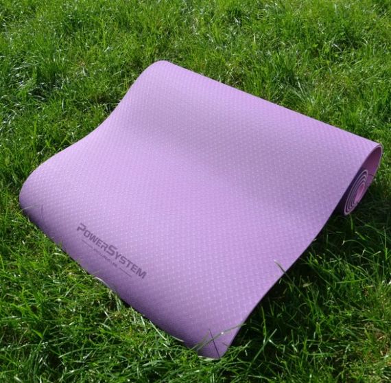Килимок для йоги та фітнесу Power System PS-4060 TPE Yoga Mat Premium Purple (183х61х0.6) (4060PI-0) | Зображення 7