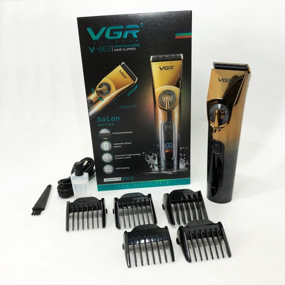Професійна бездротова машинка для стрижки VGR V-663 тример для волосся, бороди та вусів | Зображення 1