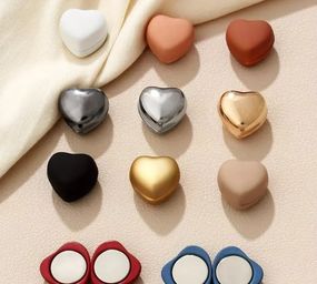 Декоративный магнитный  зажим для одежды Сердечко