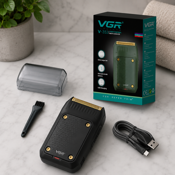 Чоловіча електробритва VGR V-353 USB / Акумуляторний шейвер / Портативна бритва Шейвер для сухого гоління | Зображення 2