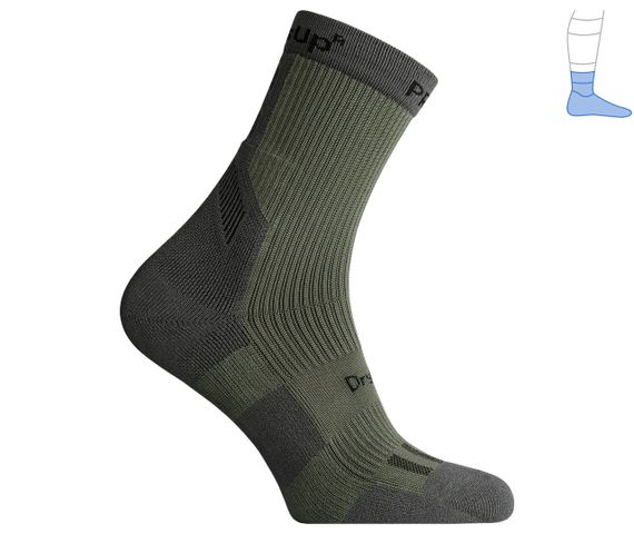 Шкарпетки компресійні демісезон MidDry+ сіро-оливкові | Зображення 1