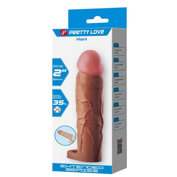 Удлиняющая насадка презерватив Pretty Love - Hani 2" Brown, BI-026255-1 Sex Aura | Зображення 9
