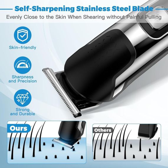 Триммер для бороди EleStyle — універсальний чоловічий тример 3-в-1, електричний, акумуляторний | Зображення 3