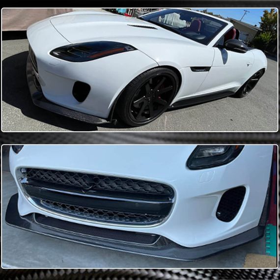 Накладка на передний бампер Lip (для Base 2017-2019, Карбон) для Jaguar F-Type | Зображення 3