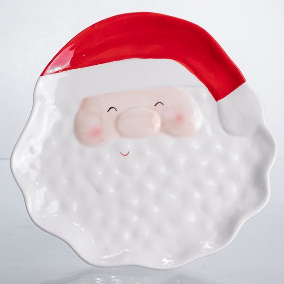 Блюдо сервірувальне новорічне Santa Claus 21*21,5 см з порцеляни CR-1-32
