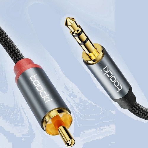Аудіо кабель 2RCA на mini JACK Toocki  5м. | Зображення 4