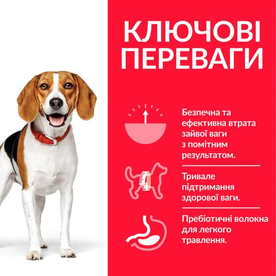 Hill’s Science Plan Adult Perfect Weight Medium Breed Сухий корм для підтримання ваги дорослих собак середніх порід, з куркою, 2кг | Зображення 2