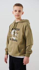 Худі з принтом для хлопчика LAWA P-BB02335 158 см Оливковий shop (2000999493317)