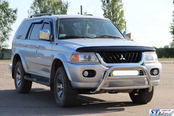Кенгурятник WT022 (нерж) для Mitsubishi Pajero Sport 1996-2007 | Зображення 2