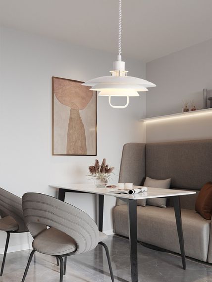 Люстра підвісна на 1 лампочку 27108 Білий 60-170х48х48 см. | Зображення 3