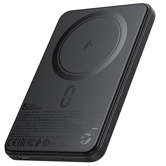 Портативное ЗУ Power Bank Acefast M30 PD20W с БЗУ with cable 5000 mAh Black | Зображення 3