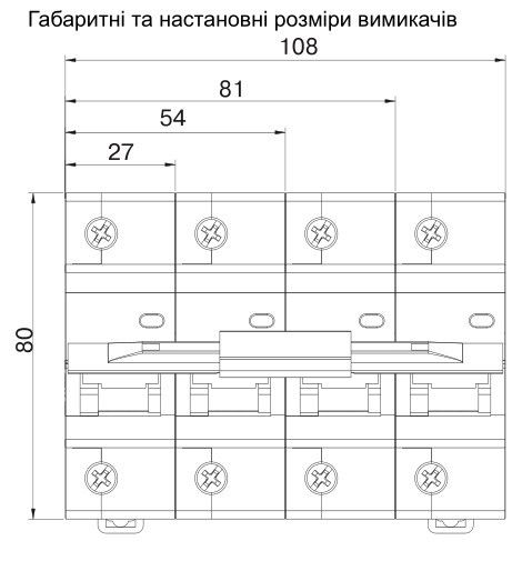 Автоматичний вимикач ВА27-100 1Р 125А 10 кА х-ка C Ny95504836 | Зображення 7