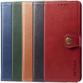 Шкіряний чохол-книжка GETMAN Gallant (PU) для Samsung Galaxy A32 4G Штучна шкіра, Чохлі, Червоний, Штучна шкіра, Слот для візитки, Чохол книжка