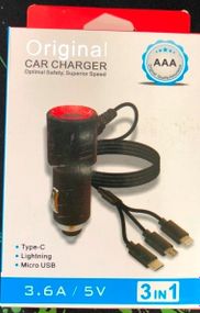 АЗУ 3.6A/5V 3в1 (AAA)