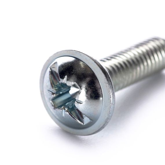 Гвинт метричний із напівкруглою головкою з прес-шайбою М4*25 DIN 967 кл. пр. 4,8 цинк білий (пач 200 шт.) APRO 5024025-21 | Зображення 3