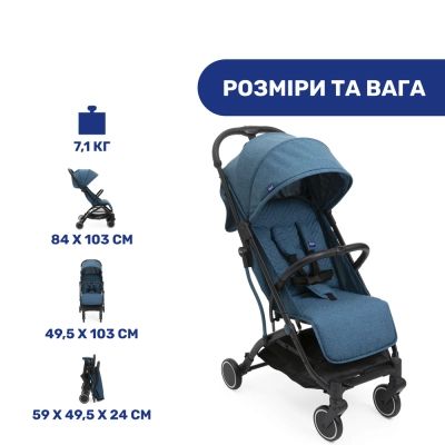 Коляска Chicco Trolley Me синя (79865.58) | Зображення 3