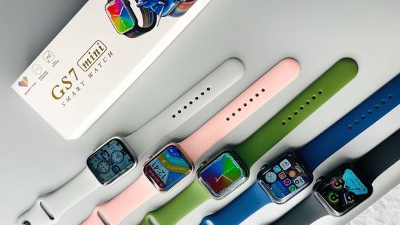 рожевий Смарт-годинник Smart Watch GS7 MINI 41 мм, Фітнес годинник з тонометром та пульсоксиметром | Зображення 4