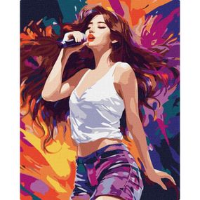 Картина по номерам "Волшебная певица" KHO8374 40х50 см