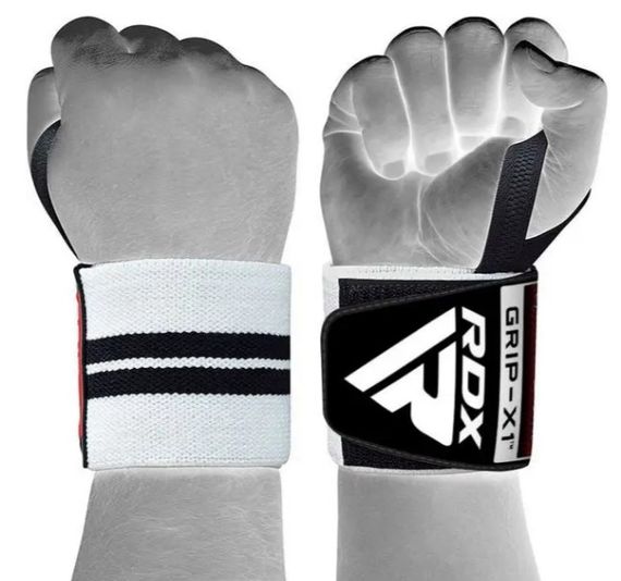 Бинти для зап'ясть (кистьові бинти) RDX W2 Gym Wrist Wraps BLACK/WHITE PLUS (WAH-W3W+) | Зображення 2