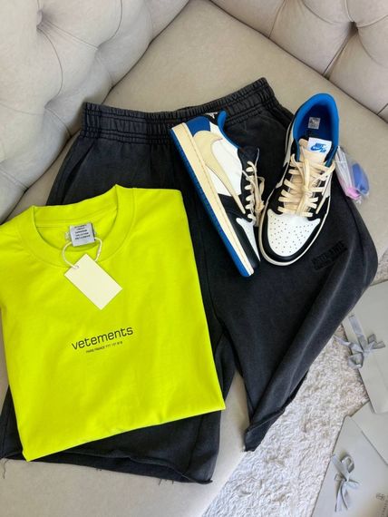 Футболка Vetements Paris France чоловіча бавовна, салатовий колір f727 | Зображення 8