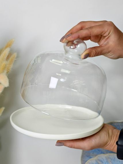 Тортовниця OLens White kitchen 8030-321 20.5х22 см біла | Зображення 4