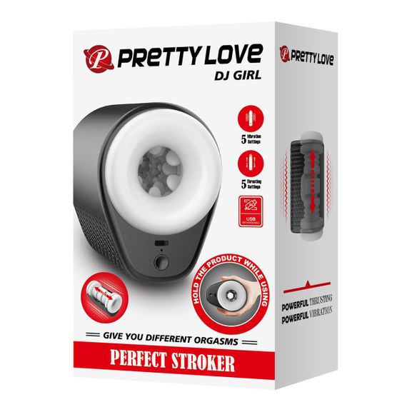 Мастурбатор PRETTY LOVE Dj Girl, 5 vibration functions 5 thrusting settings Sex Aura | Зображення 1