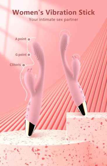 Вибратор- кролик с подогревом "Snail G stimulant", цвет розовый, 12 режимов вибрации sexstyle | Зображення 6