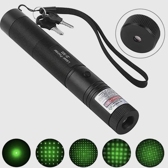 Лазерная указка Green Laser Pointer JD-303, Лазеры с зеленым лучем лазера, Лазерная KU-486 указка брелок | Зображення 5