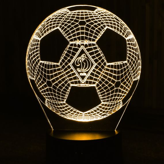 Акриловий світильник-нічник м'яч ФК Динамо жовтий tty-n000401