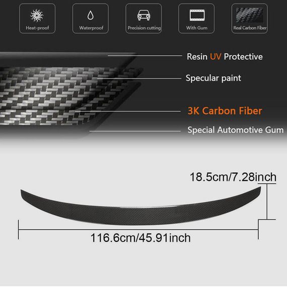 Спойлер (для Carrera/Targa, Карбон) для Porsche 911 2018- гг | Зображення 5