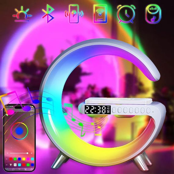 Настольная лампа c колонна RGB-подсветкой Bluetooth L39 (44588-_276) | Зображення 4