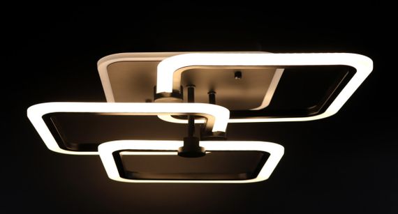 Люстра світлодіодна стельова LED світильник для квартири на стелю лед з пультом 25768 Чорний 13х45х53 см. | Зображення 2
