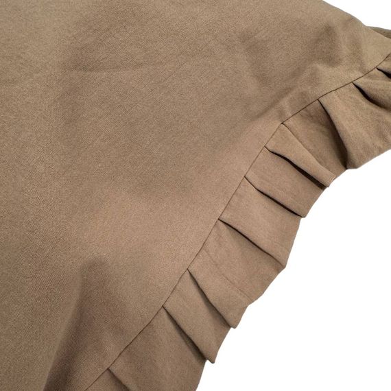 Наволочка декоративна з рюшами Stonewash Coffee SoundSleep 45х45 см | Зображення 2