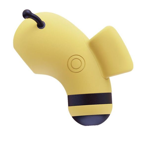 Вакуумний стимулятор із мікрострумами CuteVibe Beebe Yellow, на палець Sex Aura | Зображення 2