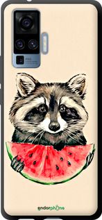 Чохол на Vivo X50 Pro Єнотик з кавуном "4605b-1956-2448"