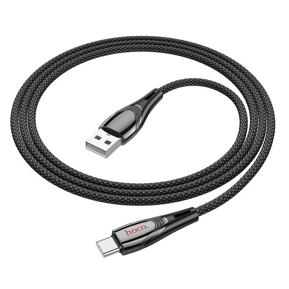 Дата кабель Hoco U133 Monte USB to Type-C (1.2m) Black | Зображення 3