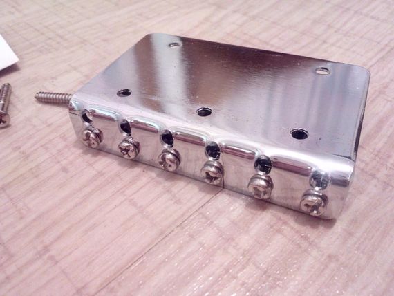 Гитарный Бридж фиксированный струнодержатель hard tail hardtail  ХРОМ для гитары электрогитары | Зображення 4