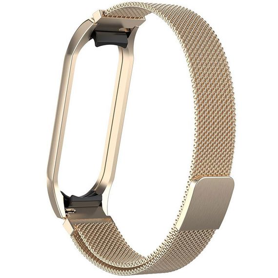 Ремінець Milanese Loop Design для Xiaomi Mi Band 5/6 Золотий
