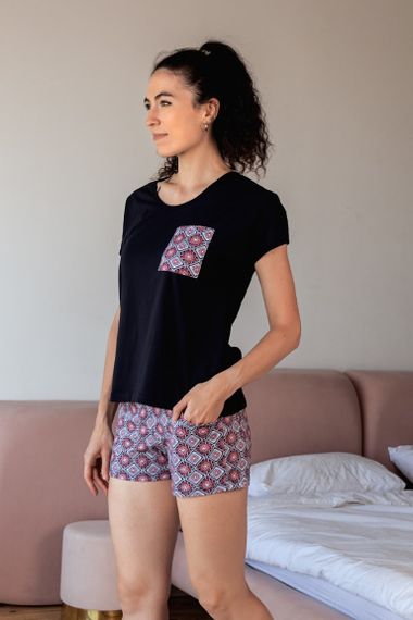 Комплект жіночий (футболка+шорти) Носи своє 48 Синій (p-5881-130480) | Зображення 4