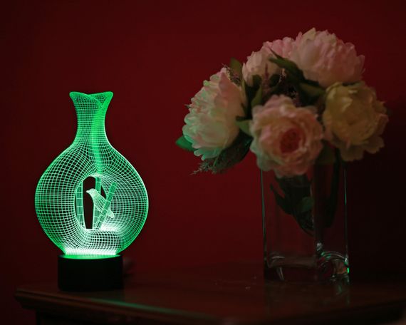 Змінна пластина для 3D світильників "Птах у клітці" 3DTOYSLAMP | Зображення 2