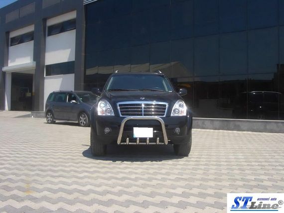 Кенгурятник QT006 (нерж) для SsangYong Rexton I 2001-2017 гг | Зображення 1