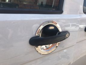 Накладки під ручки (нерж) Carmos - Турецька сталь, 3 шт для Volkswagen T5 Caravelle 2004-2010 років