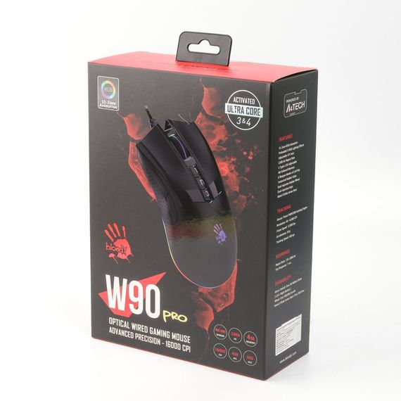 Миша ігрова A4Tech W90 Pro Bloody, чорна, активоване ПЗ Bloody | Зображення 7
