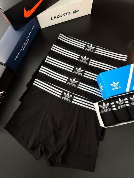 Чоловічий набір трусів 5 шт Adidas колір чорний | Зображення 1