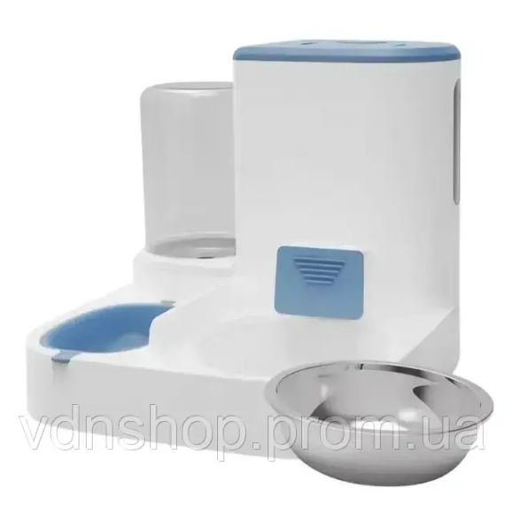 Автоматическая миска-дозатор поилка 2в1 для корма и воды для кошек и собак | Зображення 2