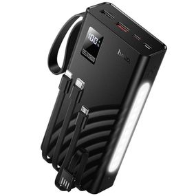 Портативное ЗУ Power Bank Hoco J155 Shine 22.5W+PD20W with 4 cables 20000 mAh Black
