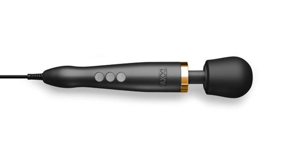 Преміальний вібромасажер DOXY Die Cast матово-чорний, з покриттям із 24-каратного золота sexstyle | Зображення 1