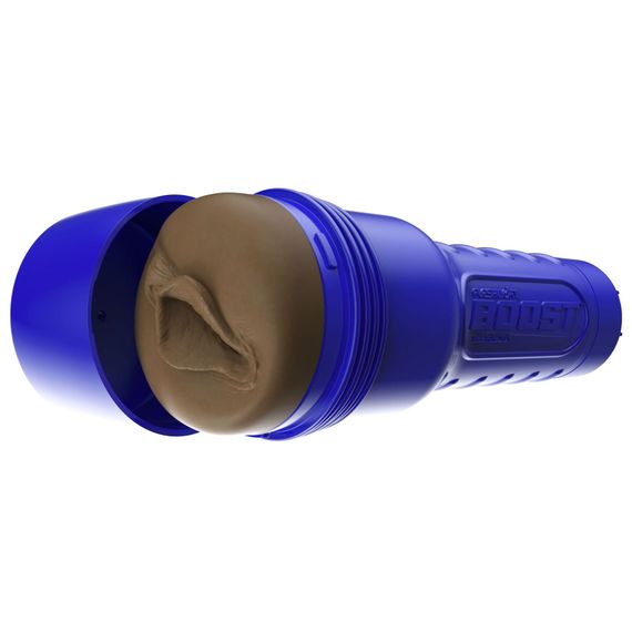 Мастурбатор-вагіна Fleshlight Boost Bang Medium Dark Flesh, плаваючі кільця Turbo Tech | Зображення 6